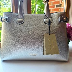 Burberry Silver Metallic Medium Banner